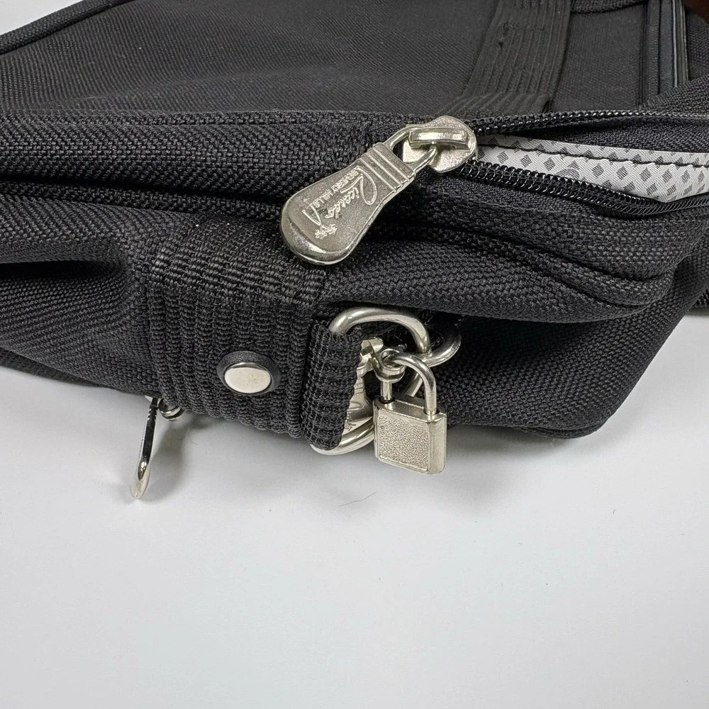 Ricardo Beverly Hills Santa Cruz Vintage Briefcase Laptop Bag Black NWT Lock Key